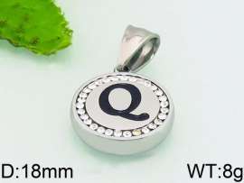 Stainless Steel Stone & Crystal Pendant