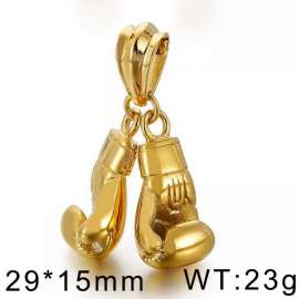 Boxing gloves men's titanium steel pendant accessories fist necklace Gold-plating Pendant